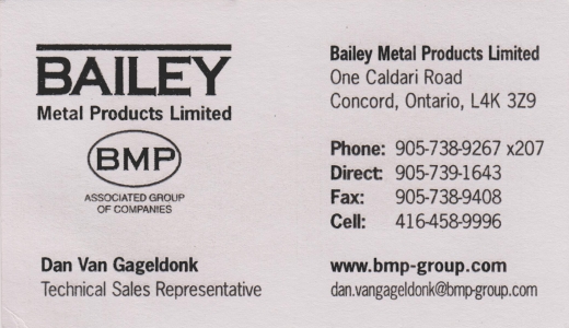 BAILEY METAL PRODUCTS - Booth 4 