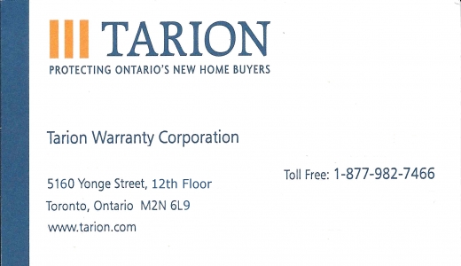 TARION WARRANTY CORPORATION - Booth 36 