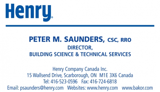 HENRY COMPANY CANADA INC. - Booth 39 