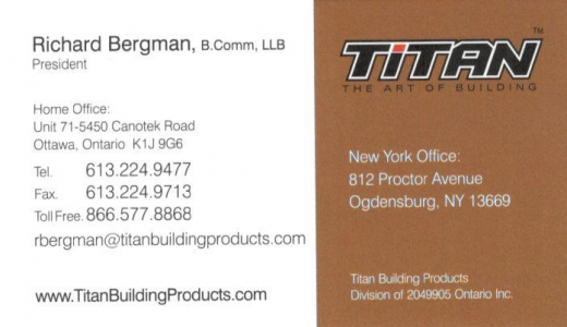 TITAN BUILDING PRODUCTS - Booth 27 