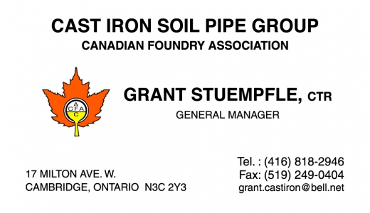 Cast Iron Soil Pipe Group - Booth 38 