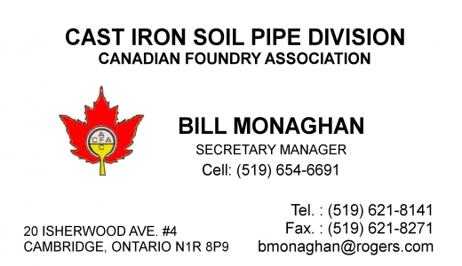 CAST IRON SOIL PIPE GROUP - Booth 16 