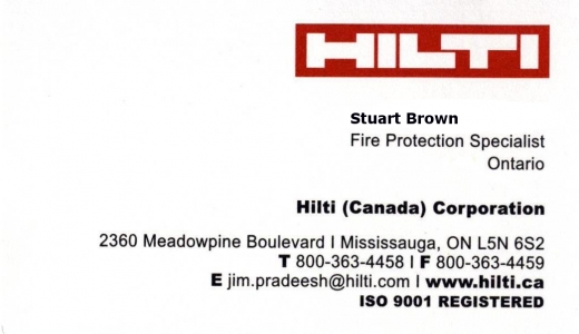 HILTI CANADA CORPORATION - Booth 8 