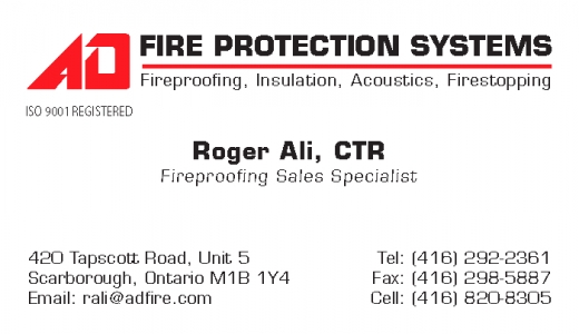 AD FIRE PROTECTION SYSTEMS - Booth 20 